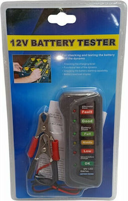 Rolinger CDB0018A Digital Battery Tester with Crocodile Clips 12V