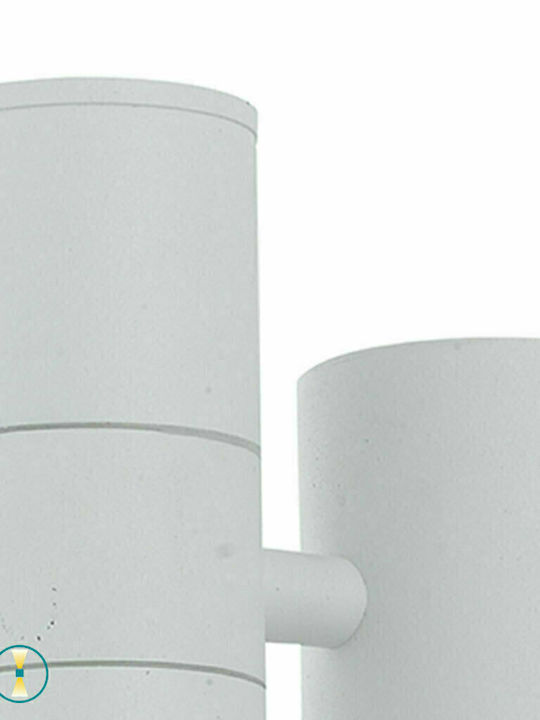 Fan Europe Wandmontiertes Außen-Spotlight GU10 IP44 Doppelstrahl 16x11x6εκ.