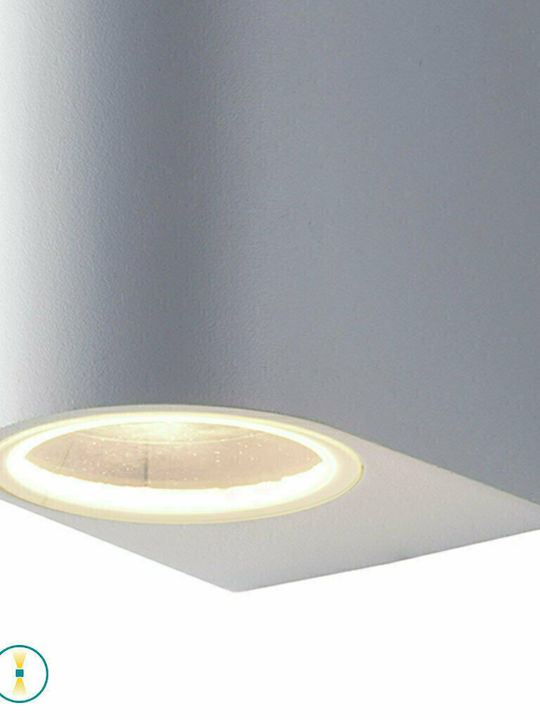 Fan Europe Wandmontiertes Außen-Spotlight GU10 IP54 Doppelstrahl 15.1x9.3x6.7εκ.