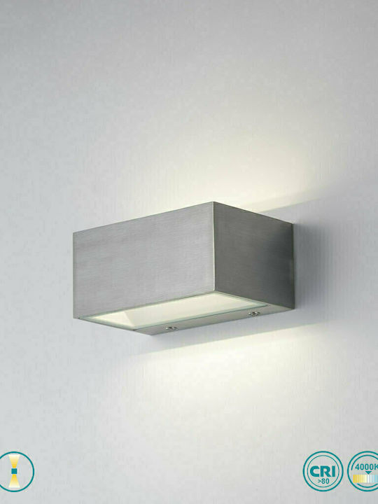 Fan Europe Wall-Mounted Outdoor Ceiling Light LED IP54 12W with Natural White Light Double Beam 14x8.9x6.5εκ.
