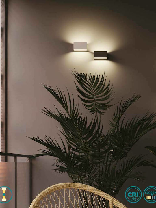 Fan Europe Wall-Mounted Outdoor Ceiling Light LED IP54 40W with Natural White Light Double Beam 30x10.8x12εκ.
