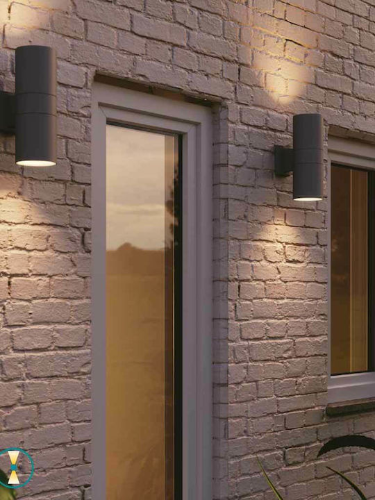 Fan Europe Wandmontiertes Außen-Spotlight GU10 IP44 Doppelstrahl 16x11x6εκ.