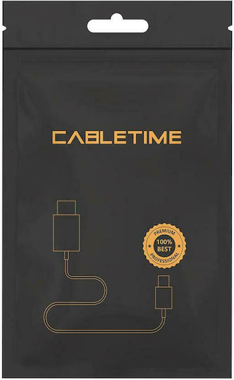 Cabletime C28 Μετατροπέας USB-A male σε USB-C female Γκρι 1τμχ