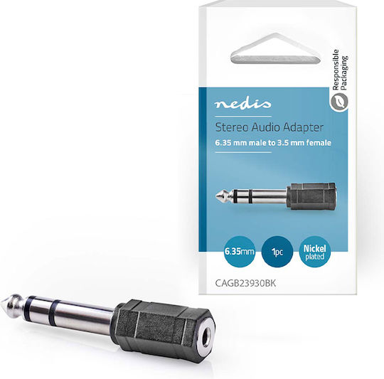 Nedis Converter 6.3mm male to 3.5mm female 1pcs CAGB23930BK