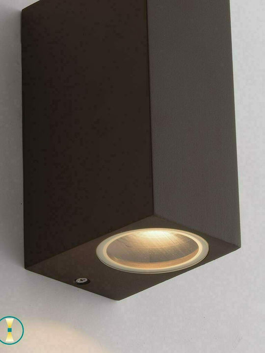 Fan Europe Wandmontiertes Außen-Spotlight GU10 IP54 Doppelstrahl 15.1x9.3x6.7εκ.