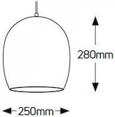 Geyer Paper Висящо осветително тяло Кафяв 25x28см.