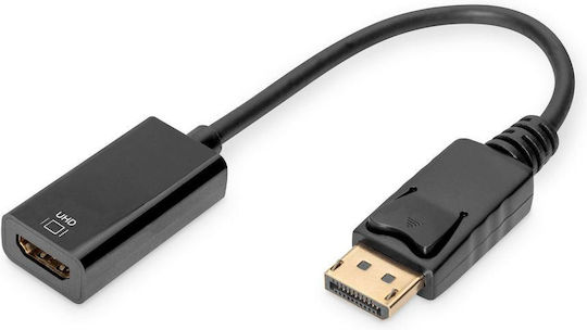 Digitus Конвертор DisplayPort мъжки към HDMI женски Черен 1бр AK-340415-002-S