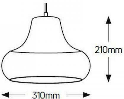 Geyer Paper Висящо осветително тяло Кафяв 31x21см.