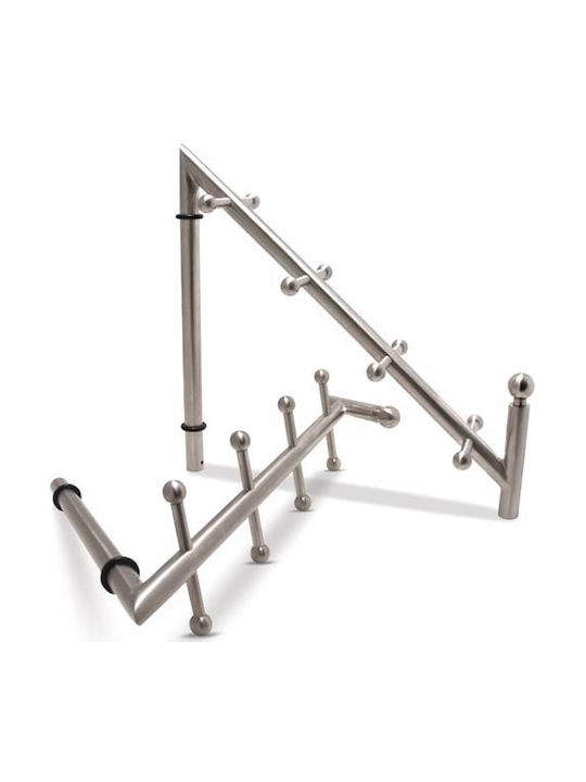 Conset Wall Hanger C847 Metal 8 Hooks Silver 27.5x11.4x28.5cm