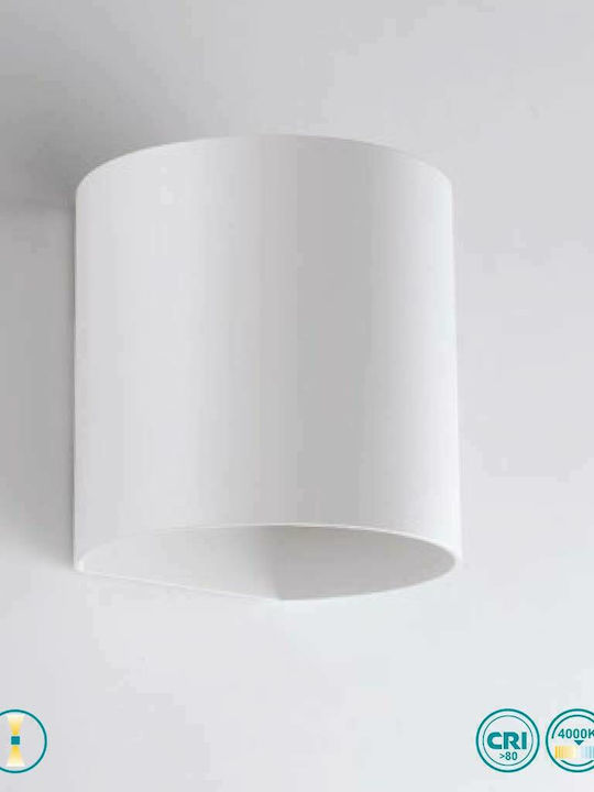 Fan Europe Wandmontierte Außen-Deckenleuchte LED IP54 7W mit Natürliches Weiß Licht Doppelstrahl 11x11x9.5εκ.