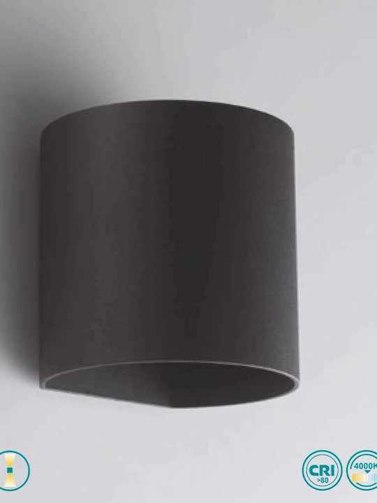 Fan Europe Wandmontierte Außen-Deckenleuchte LED IP54 7W mit Natürliches Weiß Licht Doppelstrahl 11x11x9.5εκ.