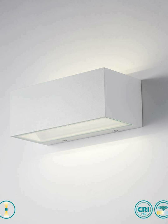 Fan Europe Wall-Mounted Outdoor Ceiling Light LED IP54 20W with Natural White Light Double Beam 22x10.3x8.5εκ.