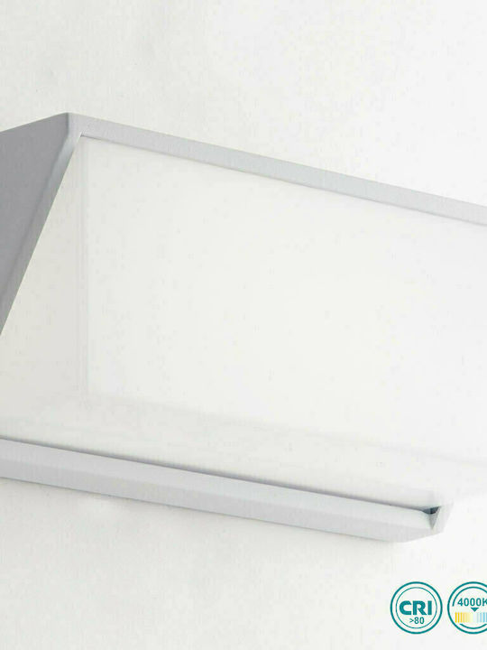 Fan Europe Wandmontierte Außen-Deckenleuchte LED IP54 12W mit Natürliches Weiß Licht 25x9.5x11εκ.