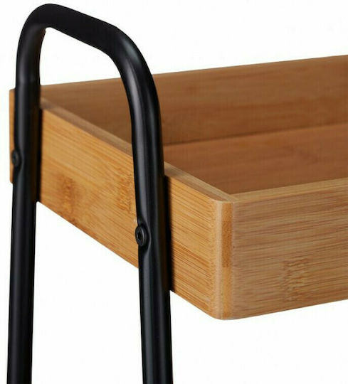 Relaxdays Relaxdays Lebensmittelregal Metallisch 3 Ebenen Schwarz 49.5x28x70cm