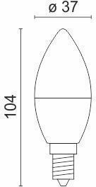 Spot Light Λάμπα LED 7W για Ντουί E14 και Σχήμα C35 Ψυχρό Λευκό 550lm
