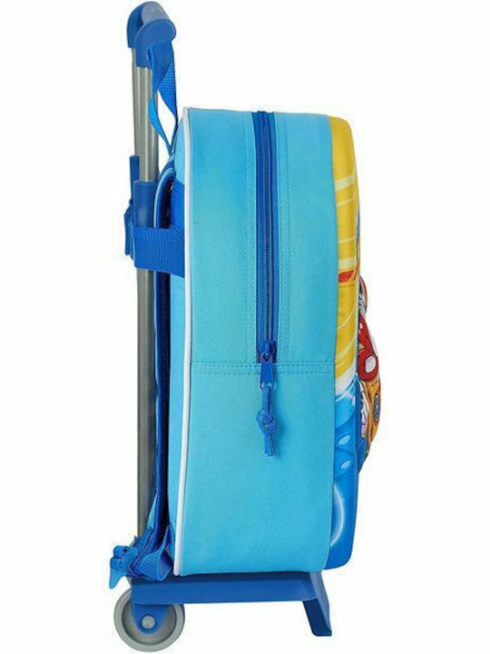 Safta SuperThings Rivals Of Kaboom Series 6 Secret Spies Bag Trolley Light Blue 10Liters