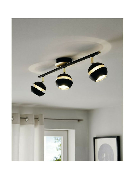 Eglo Nocito Triple Spot with Socket GU10 in Black Color