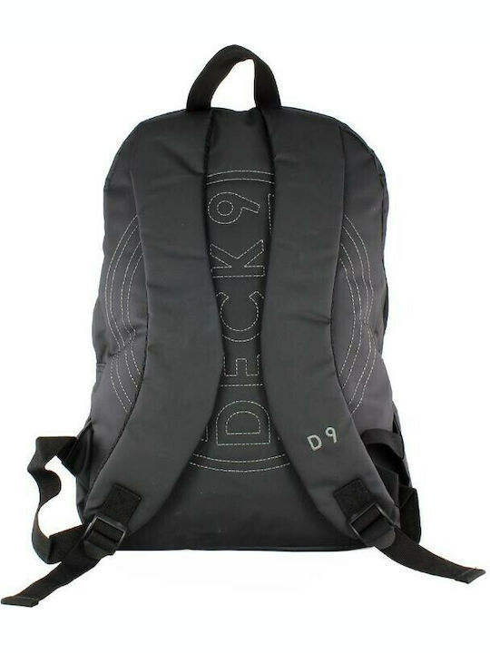 Deck 9 Black Glare School Backpack for Elementary with Water Bottle Holder Black 25L 29 x 19 x 42cm