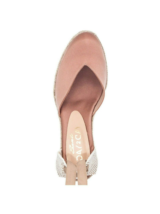 Damenplattformen im Espadrilles-Stil Nude