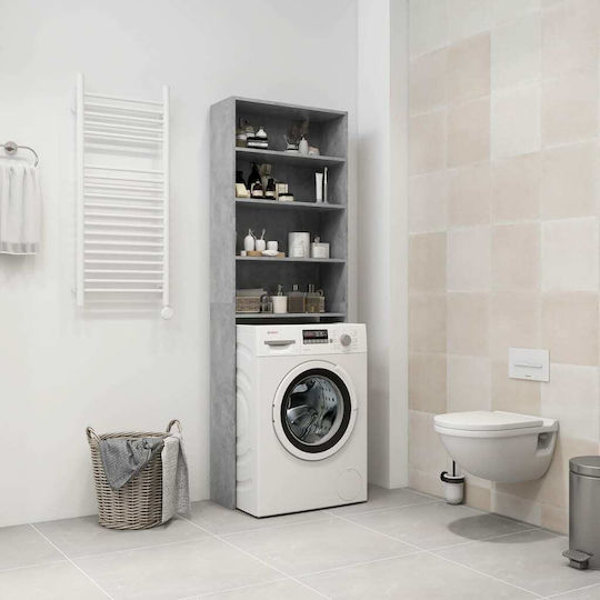 vidaXL Στήλη Μπάνιου Δαπέδου για Πλυντήριο Μ64xΒ24xΥ190cm Γκρι