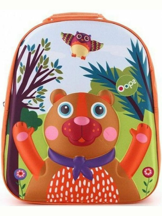 Oops Happy Bear School Bag Backpack Kindergarten Orange