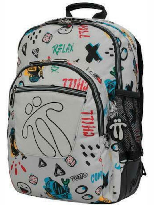Totto Morral Rayol 9ST Schulranzen Rucksack Grundschule Gray mit Flaschenhalter 25Liter