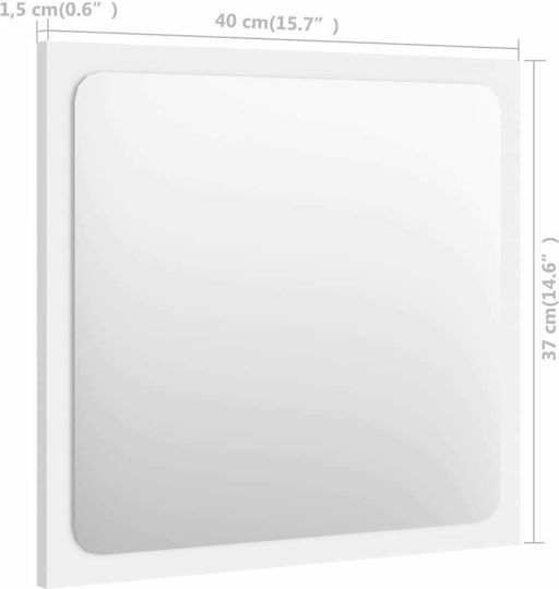 vidaXL Waschtisch ohne Waschbecken mit Spiegel L41xB38.5xH46cm Weiß
