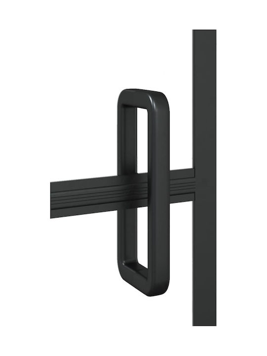 vidaXL Shower Screen Bathtub with Hinged Door 80x140cm Black