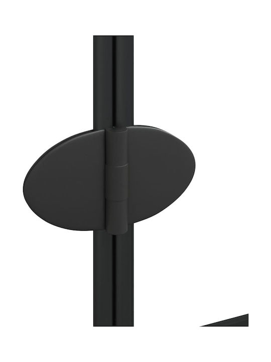 vidaXL Shower Screen Bathtub with Foldable Door 80x140cm Black