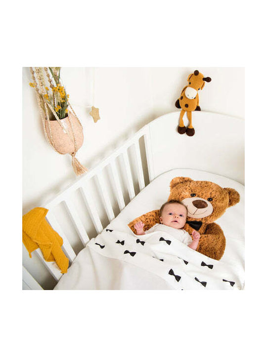 Snurk Βρεφικό Σεντόνι Κούνιας Βαμβακερό Teddy Λευκό 120x150εκ.