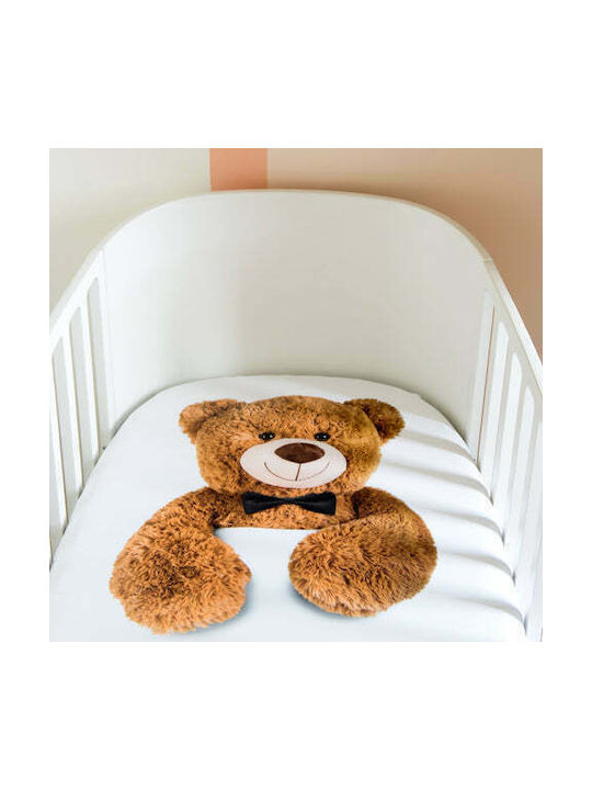 Snurk Βρεφικό Σεντόνι Κούνιας Βαμβακερό Teddy Λευκό 120x150εκ.