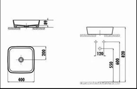 Creavit Loop Επικαθήμενος Νιπτήρας Πορσελάνης 40x40cm Λευκός