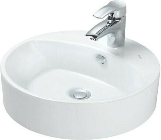 Creavit Mina Επικαθήμενος Νιπτήρας Πορσελάνης 45x45x16.6cm Λευκός
