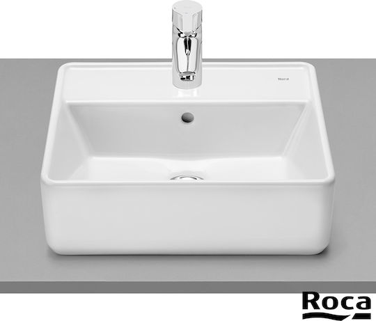 Roca The Gap Square Надеждна мивка Порцелан 42x39x13см Бял
