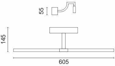 Spot Light Leuchte Badezimmer LED Silber 60.5x14.5x5.5cm Spot Light Leuchte Badezimmer LED Silber 60.5x14.5x5.5cm