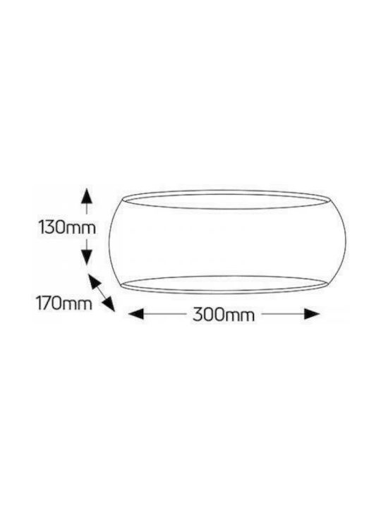 Geyer Осветително тяло За стена Бял 30x13см.