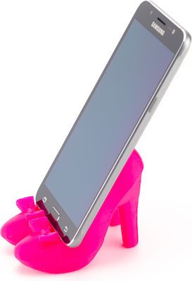 3D MOBILE STAND made of Biodegradable Material (PLA) - "High heels bow" WEP 239-A (neon pink)