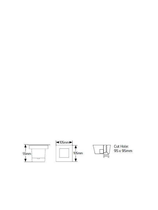 Geyer Стенно Външно Спот Осветление LED IP65 3W с Топло бяло Светлина 10.5x10.5x5.5εκ.