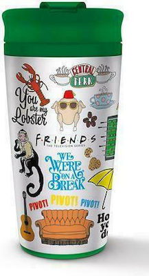 Pyramid International Friends Glass Thermos White 450ml