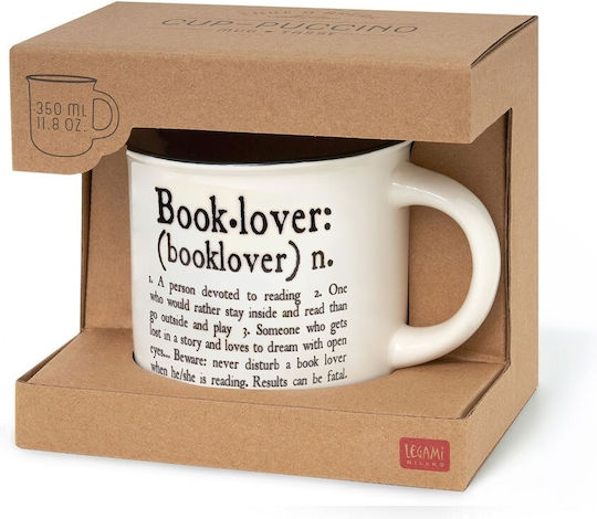 Legami Milano Booklover Mug from Porcelain White 350ml Legami Milano Booklover Mug from Porcelain White 350ml