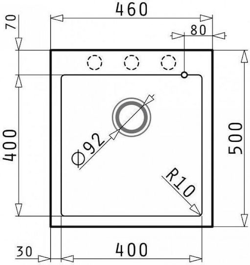 Pyramis Istros 1B Ένθετος από Συνθετικό Γρανίτη Μ46xΠ50cm Pyramis Istros 1B Ένθετος από Συνθετικό Γρανίτη Μ46xΠ50cm