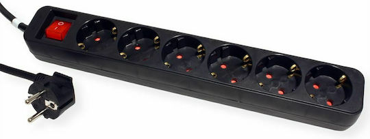Value Power Strip 6 Positions with Switch and Cable 3m