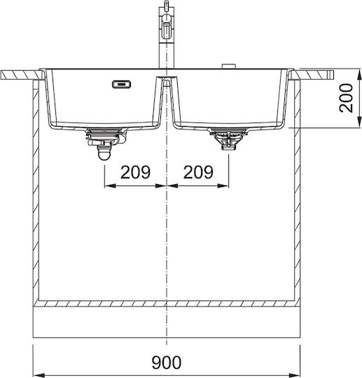 Franke Maris MRG 620-39-39 TL Ένθετος από Συνθετικό Γρανίτη Μ86xΠ50cm Franke Maris MRG 620-39-39 TL Ένθετος από Συνθετικό Γρανίτη Μ86xΠ50cm