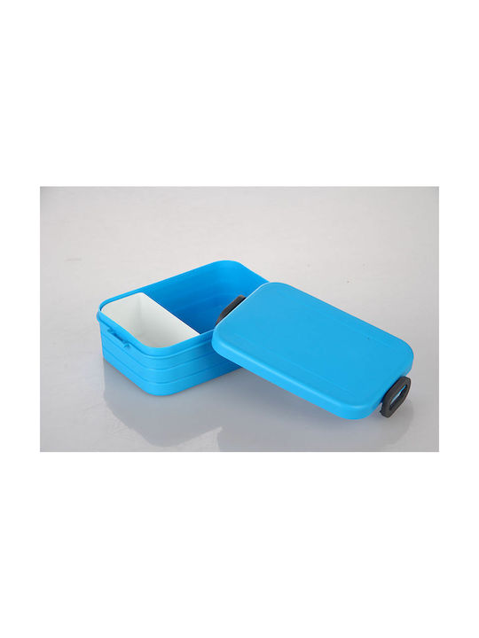 Veltihome Cutie pentru Mâncare Plastic Albastru Potrivit pentru Cuptor cu Microunde 920ml 1buc