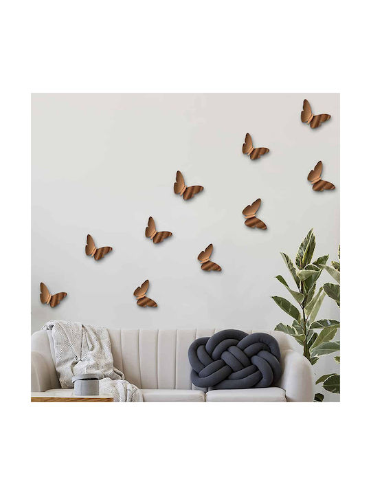 Διακοσμητικό Αυτοκόλλητο Τοίχου Butterflies 3D 10τμχ Ango