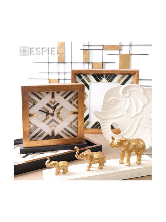 Espiel Decorative Wall Decor made of Metallic Γεωμετρικό Black/Gold 91.5x2.5x91.5cm 1pcs