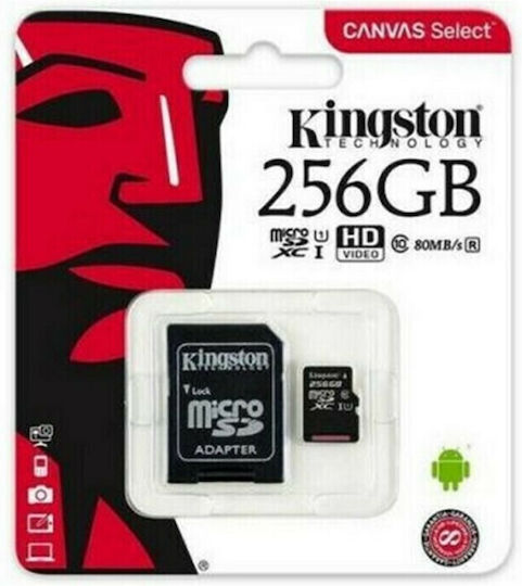 Kingston Canvas Select Plus microSDXC 512GB U3 V30 A1 UHS-I 100MB/s with Adapter