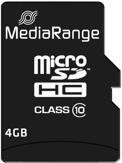 MediaRange microSDHC 4GB Class 10 High Speed 15MB/s με αντάπτορα