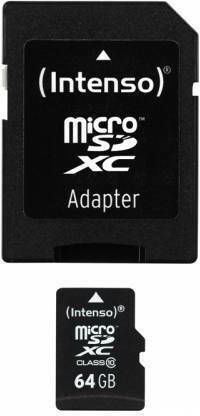 Intenso Premium microSDXC 64GB U1 UHS-I 45MB/s με αντάπτορα