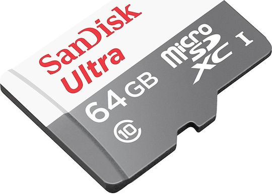 Sandisk Ultra microSDXC 64GB Class 10 UHS-I 80MB/s With Adapter